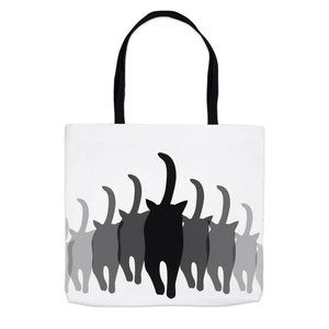 Black Cat Tote Bag, Cat Tote Bag, Cat Mom Tote, Kitty Tote, 13" x 13" tote bag